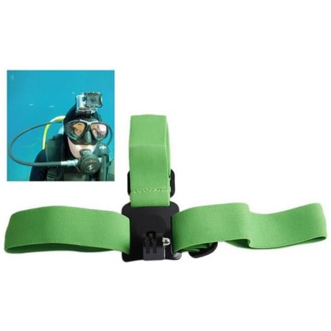 Supporto Elastico Da Casco Regolabile St-24 Per Gopro Hd Hero - Action Cam Nilox Trevi Green - Foto 1