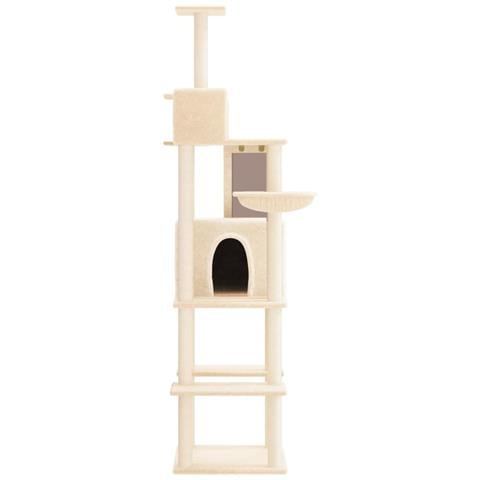 Albero Per Gatti Con Tiragraffi In Sisal Crema 201 Cm - Foto 2