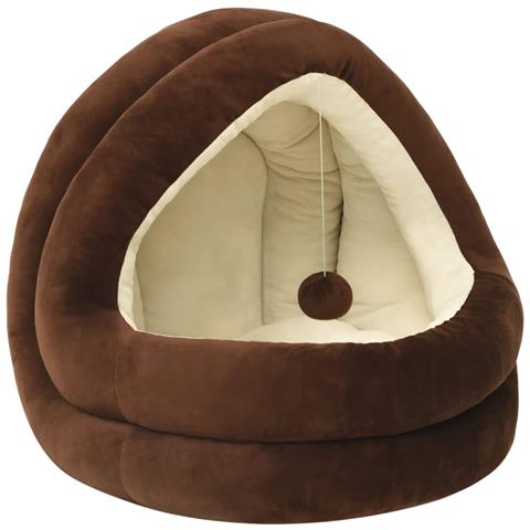 Letto Per Gatti 50x50x45 Cm Marrone E Crema - Foto 1