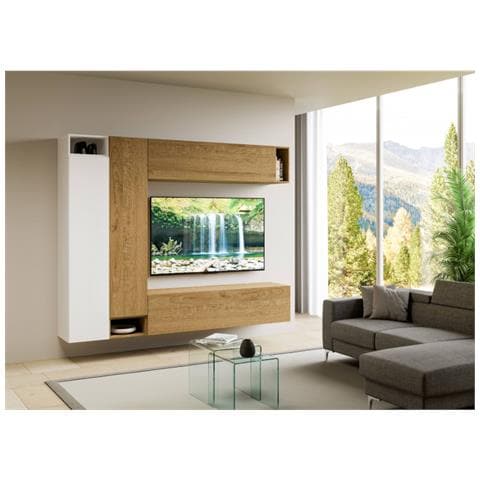 Composizione Parete Soggiorno A27 L.254 H.194 P.39,2 - Foto 1