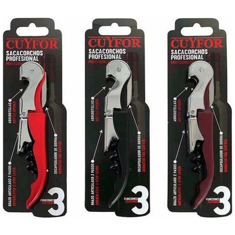 Cavatappi Con Tagliacapsule E Apribottiglie Cuyfor 8423607130017 12,5 X 2,5 Cm (24 Unità) (12,5 X 2,5 Cm) - Foto 2