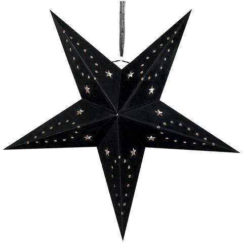 Set Di 2 Stelle Led Carta Nero 45 Cm Motti - Foto 7