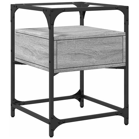 Comodini 2pz Grigio Sonoma 40x40x55 Cm In Legno Multistrato - Foto 10