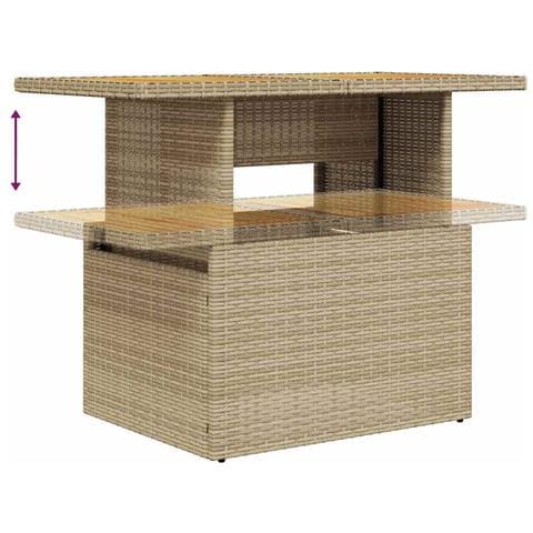 Set Divano Da Giardino 10 Pz Con Cuscini Beige In Polyrattan - Foto 10