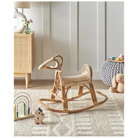 Sedia A Dondolo Per Bambini Rattan Naturale Arillas - Foto 1