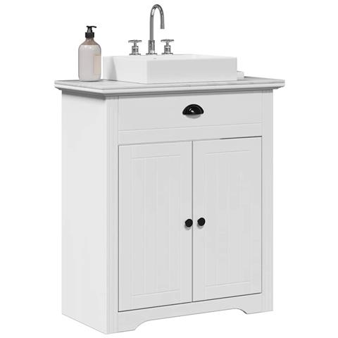 Mobile Lavabo Da Bagno Bodo Bianco 70x35x80 Cm - Foto 1