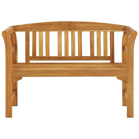 Panchina Da Giardino 114 Cm In Legno Massello Di Acacia - Foto 1