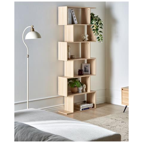 Libreria A 6 Ripiani Valdosa 190 Cm Marrone Chiaro - Foto 1