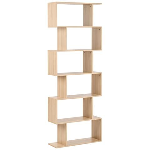 Libreria A 6 Ripiani Valdosa 190 Cm Marrone Chiaro - Foto 2