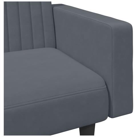 Set di Divani 2 pz Grigio Scuro in Velluto - Foto 9