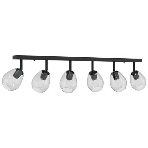 Lampade a soffitto con paralume in vetro regolabile in antracite E27 - Foto 1