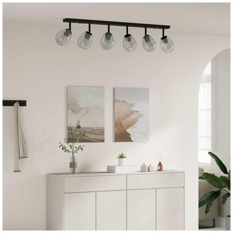 Lampade a soffitto con paralume in vetro regolabile in antracite E27 - Foto 2