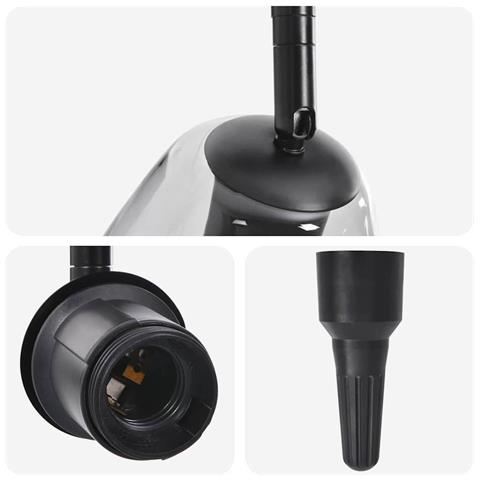 Lampade a soffitto con paralume in vetro regolabile in antracite E27 - Foto 9