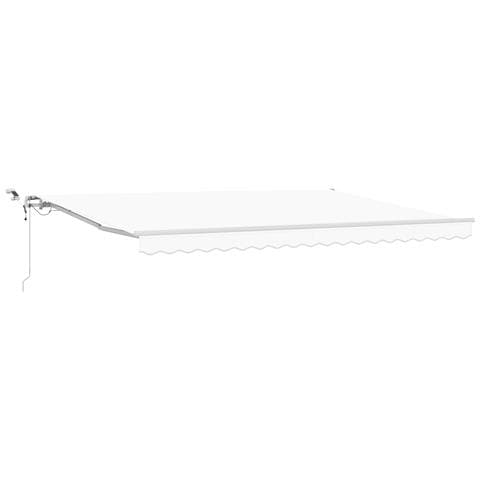 Tenda Retrattile Automatica  con LED Bianca 450x300 cm, Tessuto di Ricambio per Tenda  4.5x3 m Bianco - Foto 1