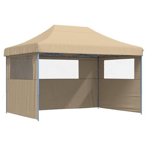 Tendone per Feste Pieghevole Pop-Up con 3 Pareti Beige - Foto 1