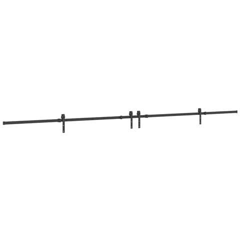Kit di Binari per Porte Scorrevoli 427 cm Acciaio Nero - Foto 1