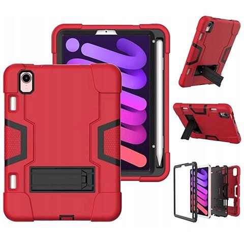 Custodia Per Ipad Mini 6 8.3"" Con Supporto E Alloggiamento Per Stilo Rosso - Foto 4