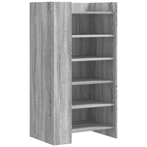 Scarpiera Grigio Sonoma 52x37,5x100 cm in Legno Multistrato - Foto 1