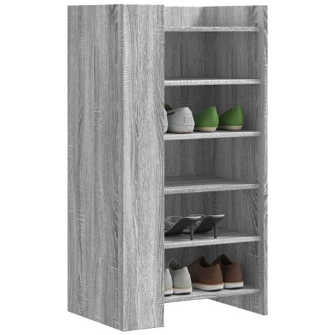 Scarpiera Grigio Sonoma 52x37,5x100 cm in Legno Multistrato - Foto 2