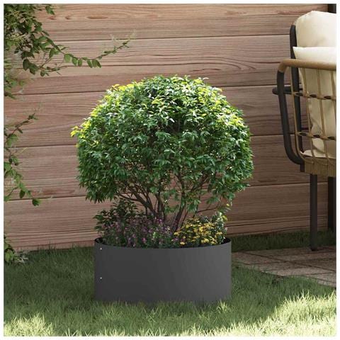 Vasi da giardino 5 pcs Nero 40 x 40 x 20 cm Acciaio - Foto 2