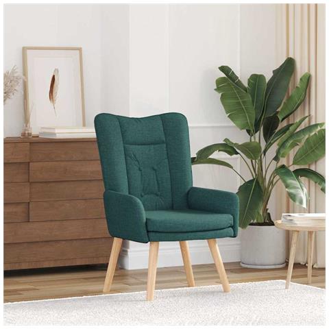 Sedia rilassante Verde scuro 63 x 67 x 94 cm Tessuto - Foto 2