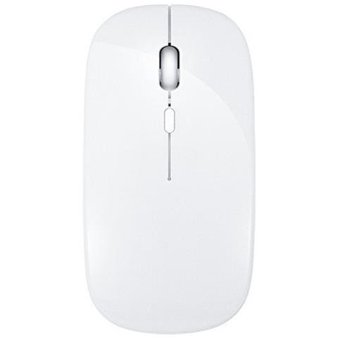 Tastiera Bluetooth Con Tasti Rotondi E Touchpad + Combo Mouse Bluetooth, Compatibile Con Ipad, Android E Altro White - Foto 2