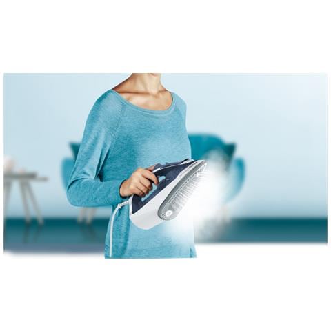 Express Steam FV2837 Ferro da stiro a secco e a vapore Piastra Cerilium 2400 W Blu, Grigio, Bianco - Foto 2