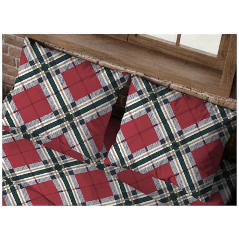 Copripiumino Sacco Piumone In 100% Cotone Disegno Tartan Singolo Tartan - Foto 2