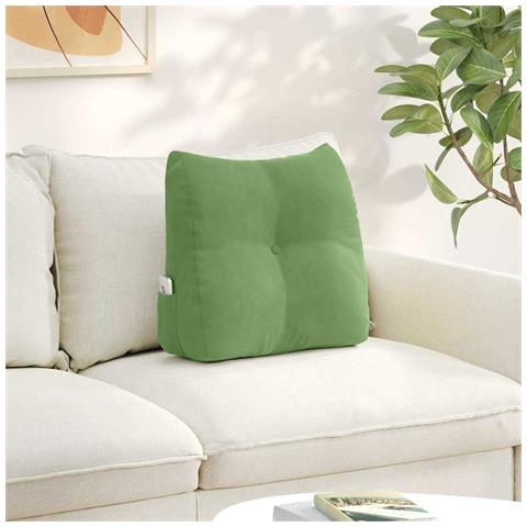 Cuscino per Schiena Verde chiaro 45 x 24 x 50 cm Velluto - Foto 2
