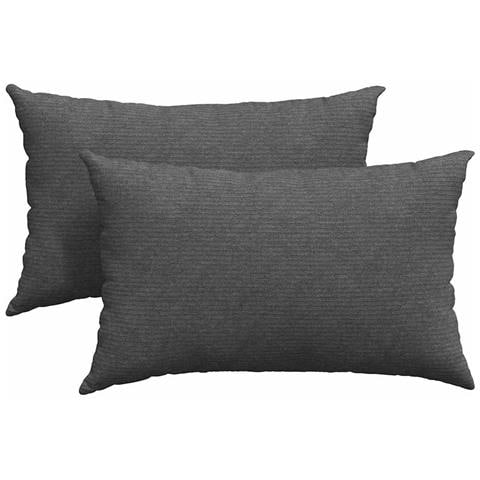 Cuscini da Divano 2 pcs Grigio scuro 50 x 30 cm - Foto 1
