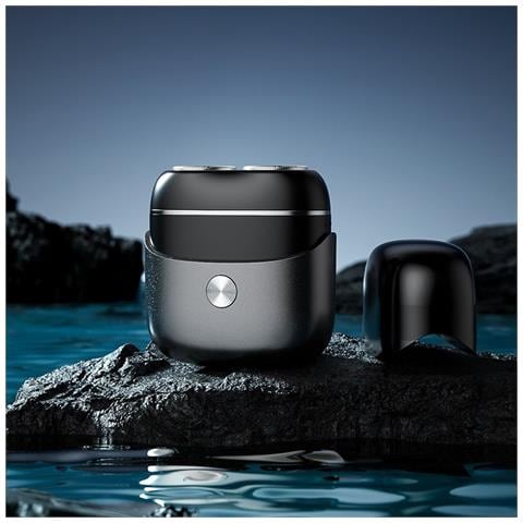Mini Rasoio Elettrico Portatile Per Uomo - Ricaricabile Usb, Impermeabile E Da Viaggio Black+grey - Foto 2