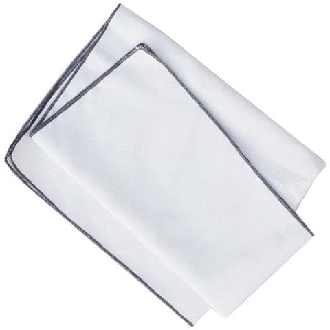 Set Di 12 Tovaglioli In Cotone Con Bordo Orlato - Decorazione Tavola Tinta Unita White - Foto 5
