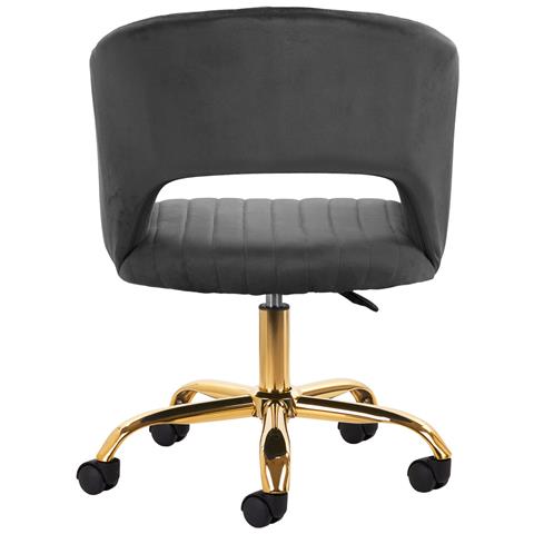 sedia girevole QS-OF212G grigia - Foto 2