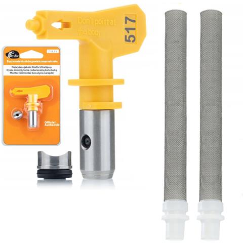 Ugello Di Spruzzatura Ultra Spray 517 - Alta Qualità E Durata | Compatibile Con Graco, Titan, Wagner | Set Con 2 Filtri 60 Mesh - Foto 1