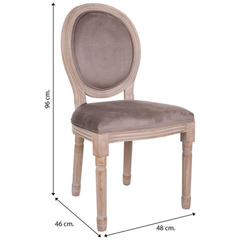 Sedia In Legno Imbottita 48x46x48/96h Cm - Foto 7