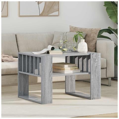Tavolino da salotto Grigio Sonoma 66 x 49,5 x 45 cm - Foto 2