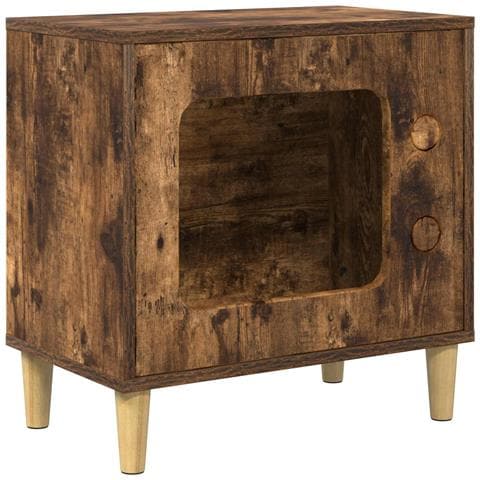 Casa per Gatti Rovere fumé 51 x 30 x 52 cm Legno multistrato - Foto 1