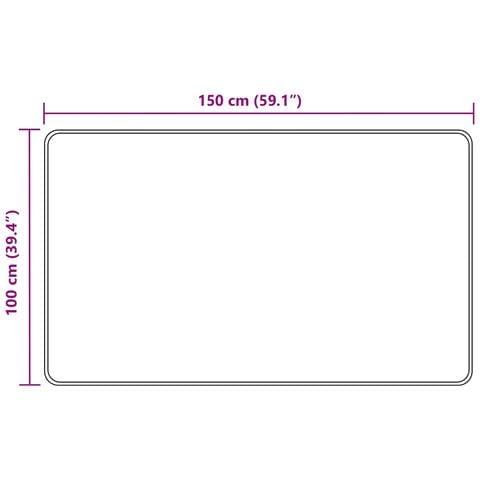Runner Tappeto MARSA Beige 100 x 150 cm Poliestere e PVC - Foto 7
