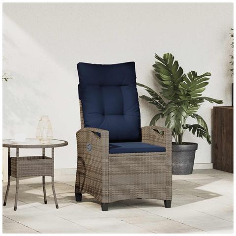 Sedia da giardino reclinabile 56 x 60 x 112 cm acciaio - Foto 2