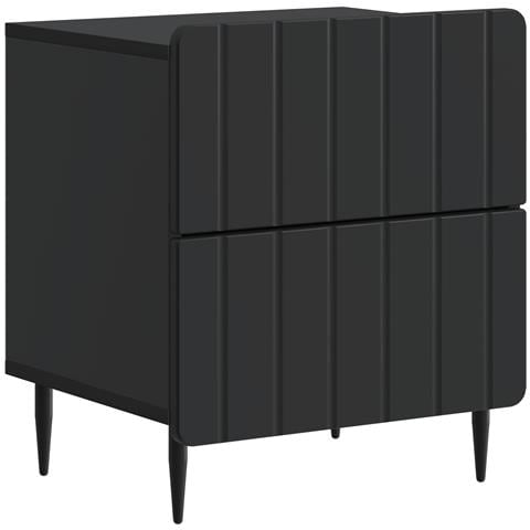 Armadio da Notte Nero 43 x 34,5 x 49,5 cm Legno ingegnerizzato - Foto 1