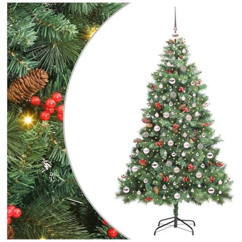 Albero di Natale artificiale 300 LED Bianco caldo PVC e Metallo - Foto 1