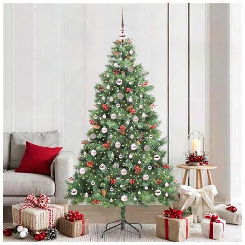 Albero di Natale artificiale 300 LED Bianco caldo PVC e Metallo - Foto 2