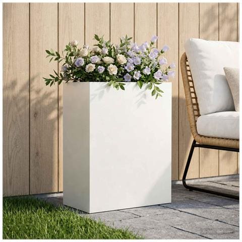 Vaso da giardino Bianco 40 x 20 x 40 cm - Foto 2