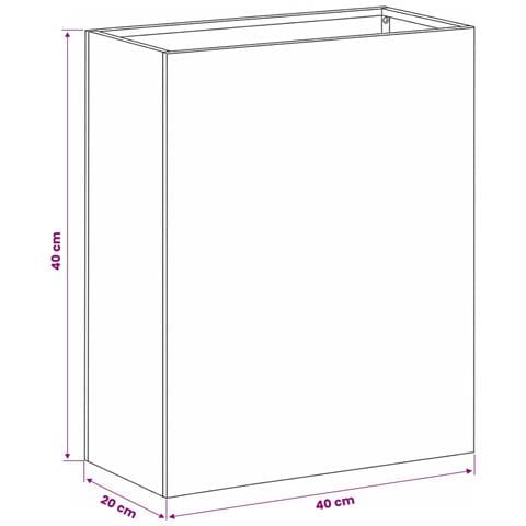Vaso da giardino Bianco 40 x 20 x 40 cm - Foto 7