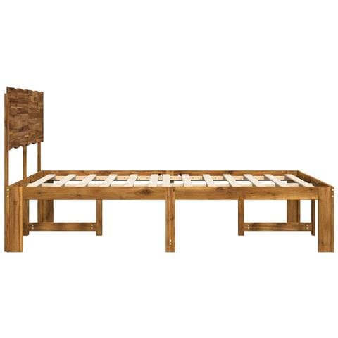Letto matrimoniale con testiera ROSTOCK Naturale 140 x 190 cm - Foto 2