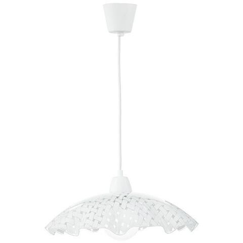Lampadario moderno da interno cm 42 bianco con decoro - Foto 6