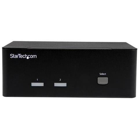 Switch Commutatore a 2 porte - KVM USB 2.0 a doppio VGA con Hub USB a 2 porte e 3,5mm audio - Foto 2