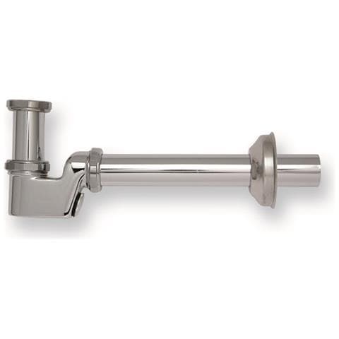 Sifone Ribassato Per Bidet, Sifone Ribassato Per Bidet 1''1/4 Senza Piletta Con Canotto Cm. 25 Cromato - Foto 1
