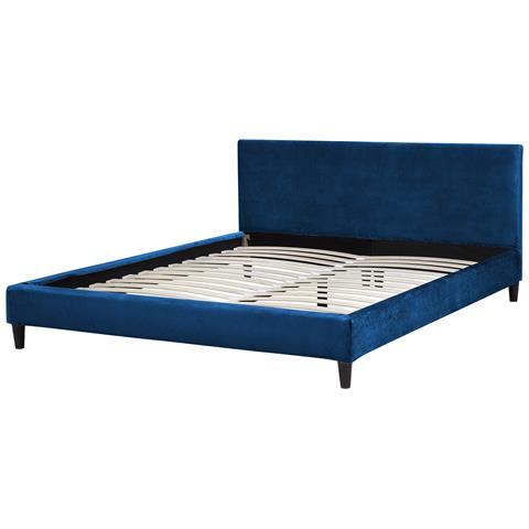 Letto Sfoderabile In Velluto Blu Scuro 180 X 200 Cm Fitou - Foto 19