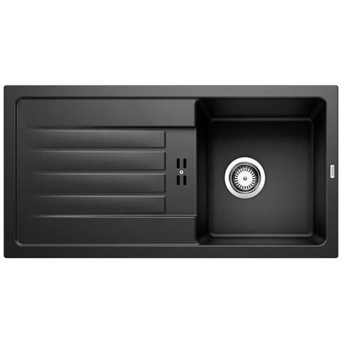 Lavello Cucina Silgranit © 86 X 43,5 Cm Nero, Incasso, 1 Gocciolatoio Reversibile, Blanco Favum 45s, Piletta Manuale, Sifone - Foto 1